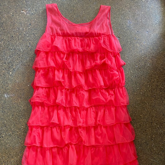 Elegant Red Ruffle Dress - Picture 5 of 5